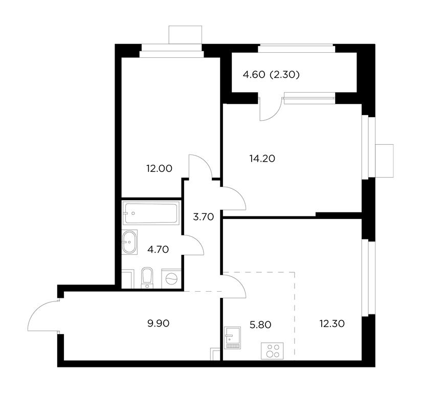 2-BD Apartment Sale, 64.9 sq. m. at Novoe Medvedkovo, Novoe Medvedkovo Residential Complex, mikrorayon 17A, Mytischi, Moscow Region, Russia #1 2-BD Apartment Sale, 64.9 sq. m. at Novoe Medvedkovo, Novoe Medvedkovo Residential Complex, mikrorayon 17A, Mytischi, Moscow Region, Russia #1