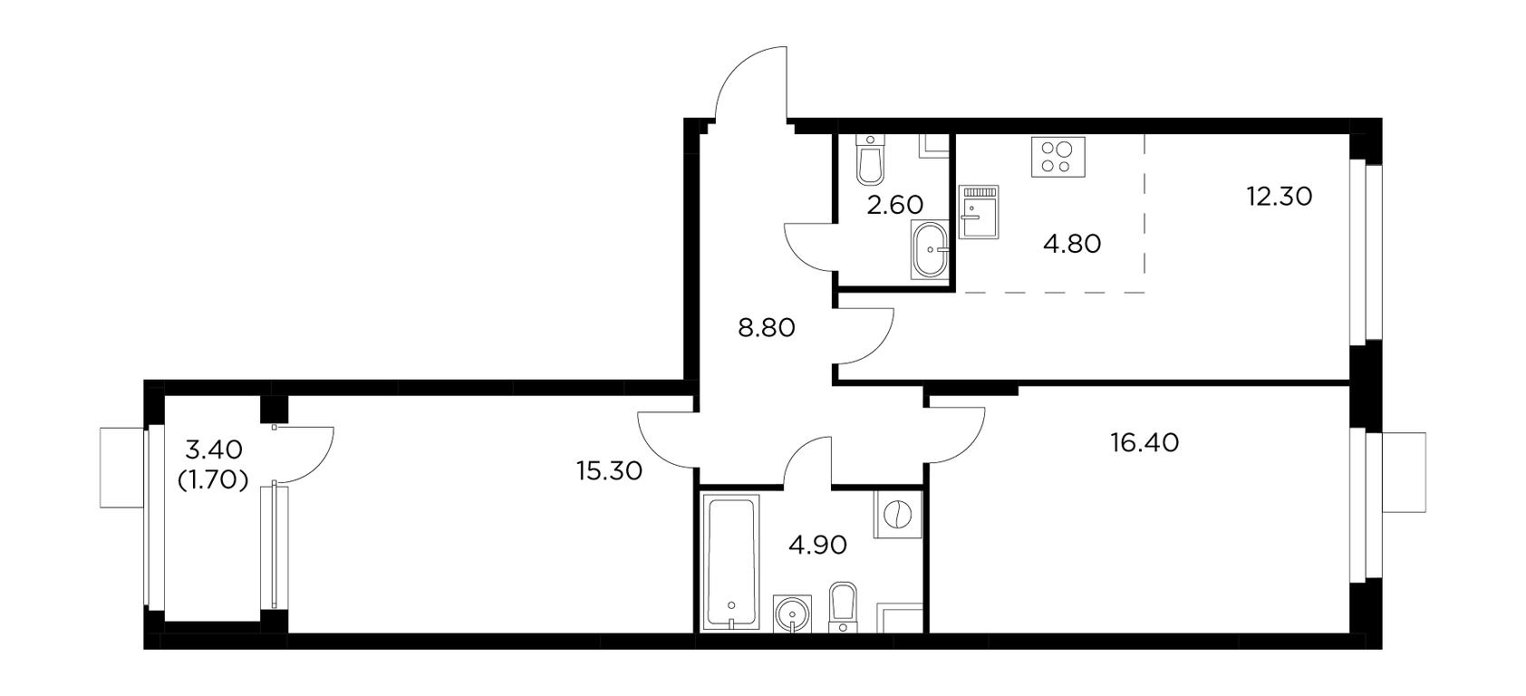 2-BD Apartment Sale, 66.8 sq. m. at Novoe Medvedkovo, Novoe Medvedkovo Residential Complex, mikrorayon 17A, Mytischi, Moscow Region, Russia #1 2-BD Apartment Sale, 66.8 sq. m. at Novoe Medvedkovo, Novoe Medvedkovo Residential Complex, mikrorayon 17A, Mytischi, Moscow Region, Russia #1