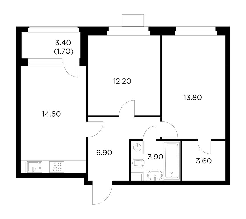 2-BD Apartment Sale, 56.7平方米 at Novoe Medvedkovo, Novoe Medvedkovo Residential Complex, mikrorayon 17A, Mytischi, Moscow Region, Russia #1 2-BD Apartment Sale, 56.7平方米 at Novoe Medvedkovo, Novoe Medvedkovo Residential Complex, mikrorayon 17A, Mytischi, Moscow Region, Russia #1