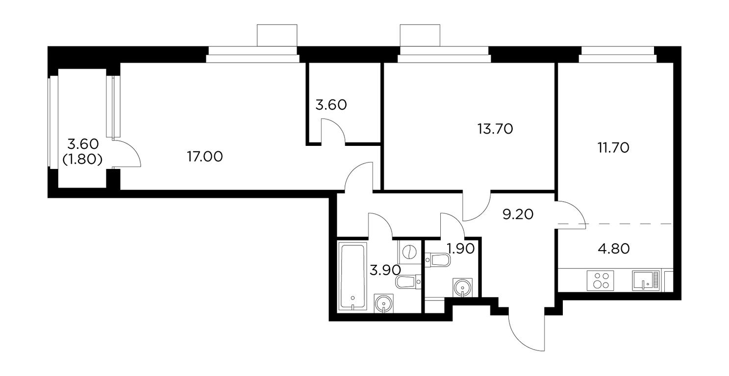 2-BD Apartment Sale, 67.6平方米 at Novoe Medvedkovo, Novoe Medvedkovo Residential Complex, mikrorayon 17A, Mytischi, Moscow Region, Russia #1 2-BD Apartment Sale, 67.6平方米 at Novoe Medvedkovo, Novoe Medvedkovo Residential Complex, mikrorayon 17A, Mytischi, Moscow Region, Russia #1