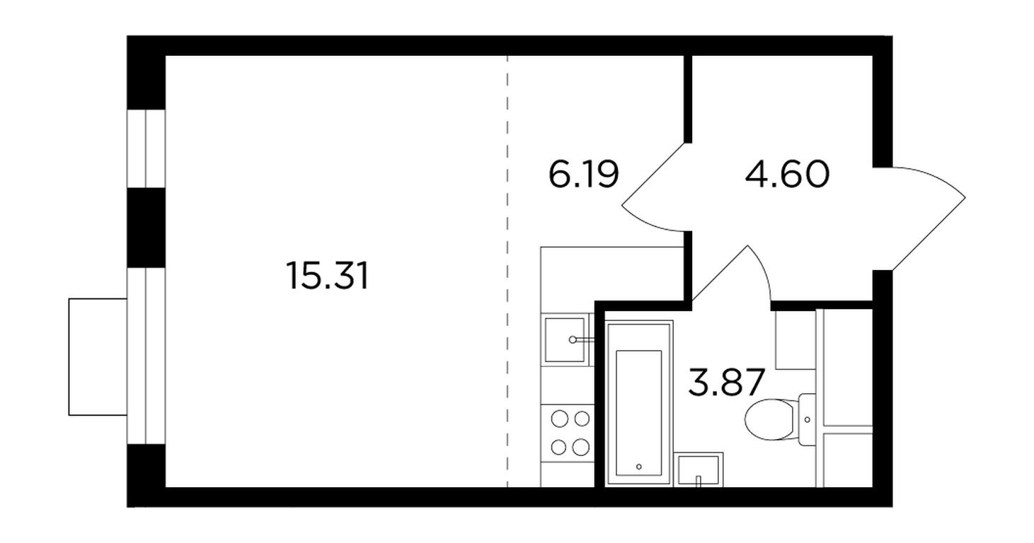 Apartment Sale, 29.9 sq. m. at Odingrad. Kvartal "Semeynyi", жилой комплекс Одинград квартал Семейный, Одинцово, Московская область, Россия #1 Apartment Sale, 29.9 sq. m. at Odingrad. Kvartal "Semeynyi", жилой комплекс Одинград квартал Семейный, Одинцово, Московская область, Россия #1