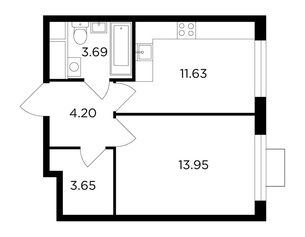 1-BD Apartment Sale, 36.8 sq. m. at Odingrad. Kvartal "Semeynyi", жилой комплекс Одинград квартал Семейный, Одинцово, Московская область, Россия #1 1-BD Apartment Sale, 36.8 sq. m. at Odingrad. Kvartal "Semeynyi", жилой комплекс Одинград квартал Семейный, Одинцово, Московская область, Россия #1