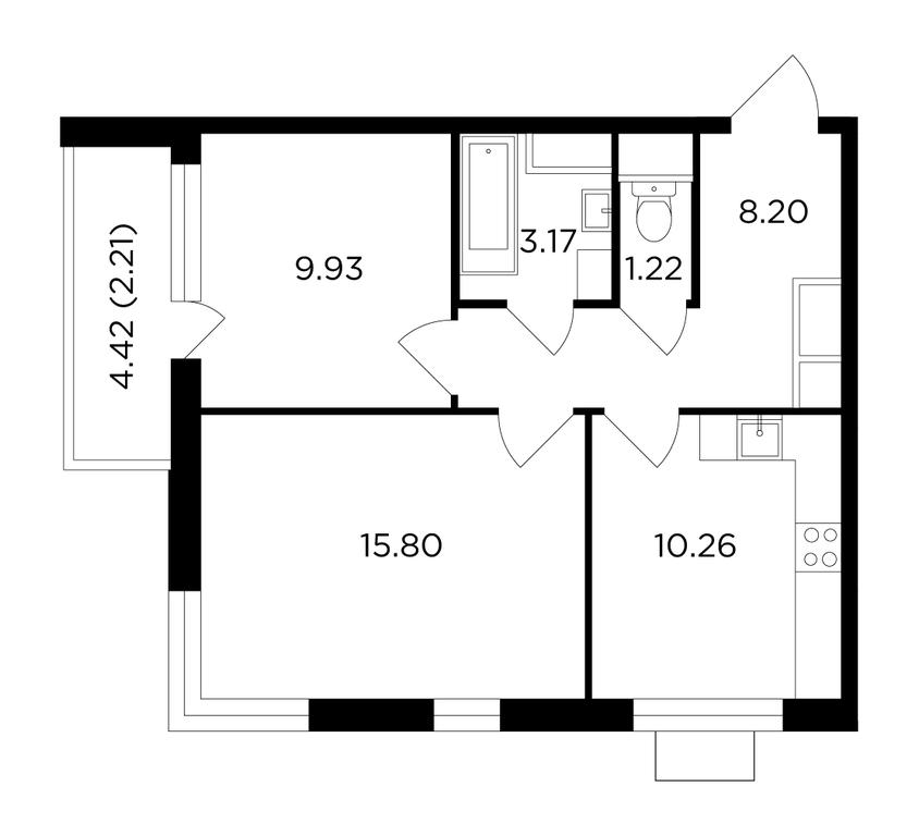 2-BD Apartment Sale, 50.6 sq. m. at Odingrad. Kvartal "Semeynyi", жилой комплекс Одинград квартал Семейный, Одинцово, Московская область, Россия #1 2-BD Apartment Sale, 50.6 sq. m. at Odingrad. Kvartal "Semeynyi", жилой комплекс Одинград квартал Семейный, Одинцово, Московская область, Россия #1