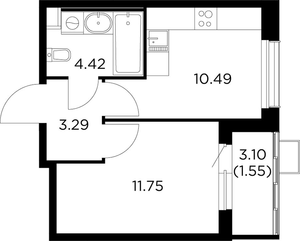 1-BD Apartment Sale, 31.3 sq. m. at Novoe Pushkino, mikrorayon Novoye Pushkino, Pushkino, Moscow Region, Russia #1 1-BD Apartment Sale, 31.3 sq. m. at Novoe Pushkino, mikrorayon Novoye Pushkino, Pushkino, Moscow Region, Russia #1