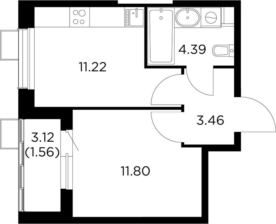 1-BD Apartment Sale, 32.2 sq. m. at Novoe Pushkino, mikrorayon Novoye Pushkino, Pushkino, Moscow Region, Russia #1 1-BD Apartment Sale, 32.2 sq. m. at Novoe Pushkino, mikrorayon Novoye Pushkino, Pushkino, Moscow Region, Russia #1