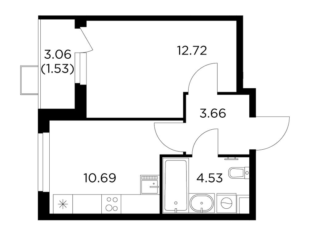 1-BD Apartment Sale, 32.8平方米 at Novoe Pushkino, mikrorayon Novoye Pushkino, Pushkino, Moscow Region, Russia #1 1-BD Apartment Sale, 32.8平方米 at Novoe Pushkino, mikrorayon Novoye Pushkino, Pushkino, Moscow Region, Russia #1