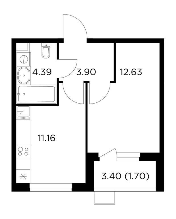 1-BD Apartment Sale, 33.6 sq. m. at Novoe Pushkino, mikrorayon Novoye Pushkino, Pushkino, Moscow Region, Russia #1 1-BD Apartment Sale, 33.6 sq. m. at Novoe Pushkino, mikrorayon Novoye Pushkino, Pushkino, Moscow Region, Russia #1