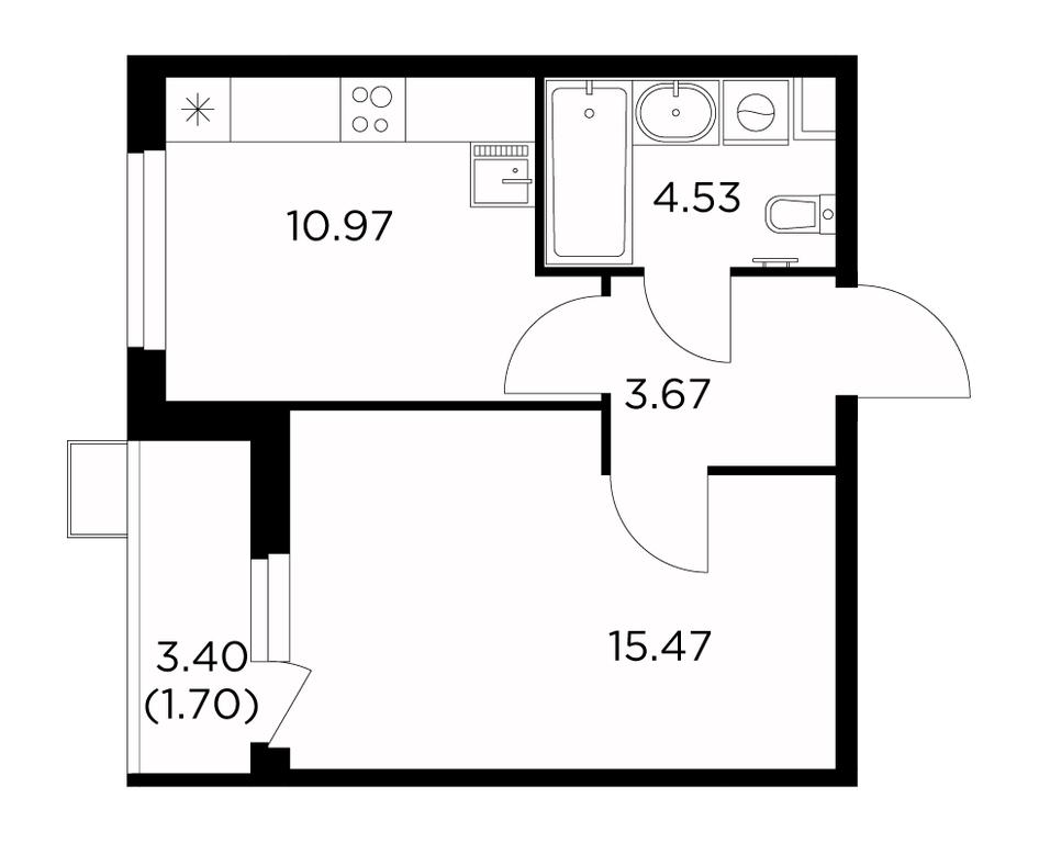 1-BD Apartment Sale, 35.9平方米 at Novoe Pushkino, mikrorayon Novoye Pushkino, Pushkino, Moscow Region, Russia #1 1-BD Apartment Sale, 35.9平方米 at Novoe Pushkino, mikrorayon Novoye Pushkino, Pushkino, Moscow Region, Russia #1