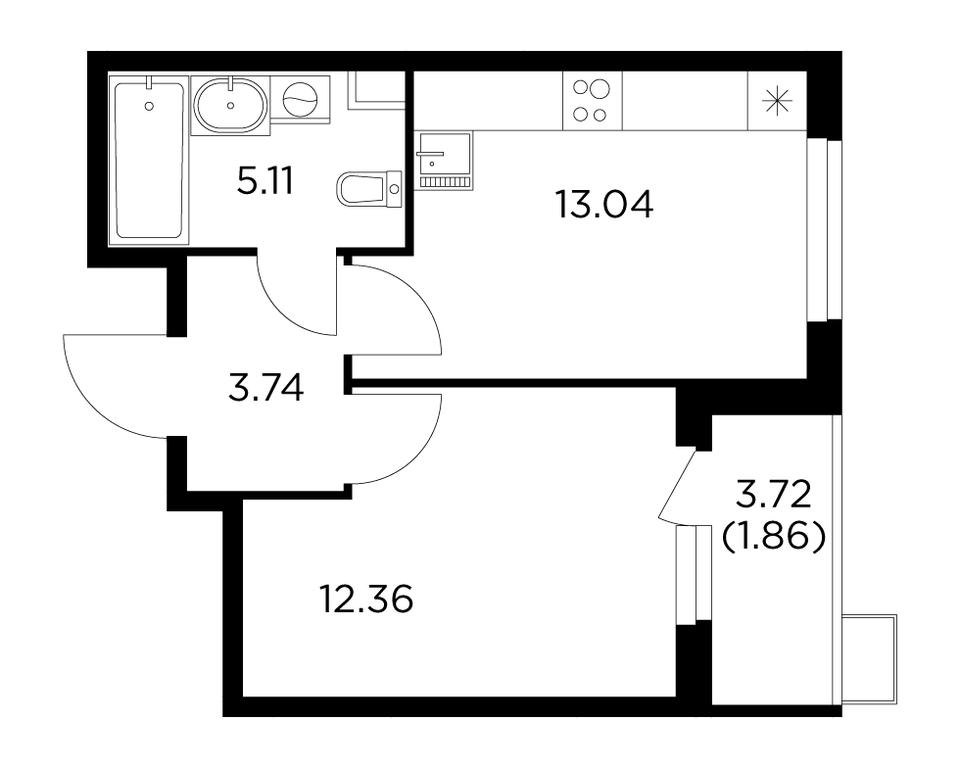 1-BD Apartment Sale, 35.7 sq. m. at Novoe Pushkino, mikrorayon Novoye Pushkino, Pushkino, Moscow Region, Russia #1 1-BD Apartment Sale, 35.7 sq. m. at Novoe Pushkino, mikrorayon Novoye Pushkino, Pushkino, Moscow Region, Russia #1
