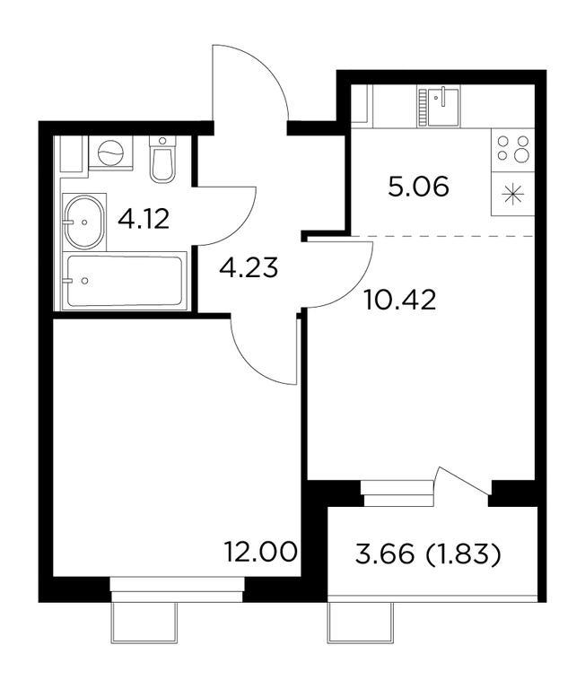 1-BD Apartment Sale, 37.5平方米 at Novoe Pushkino, mikrorayon Novoye Pushkino, Pushkino, Moscow Region, Russia #1 1-BD Apartment Sale, 37.5平方米 at Novoe Pushkino, mikrorayon Novoye Pushkino, Pushkino, Moscow Region, Russia #1