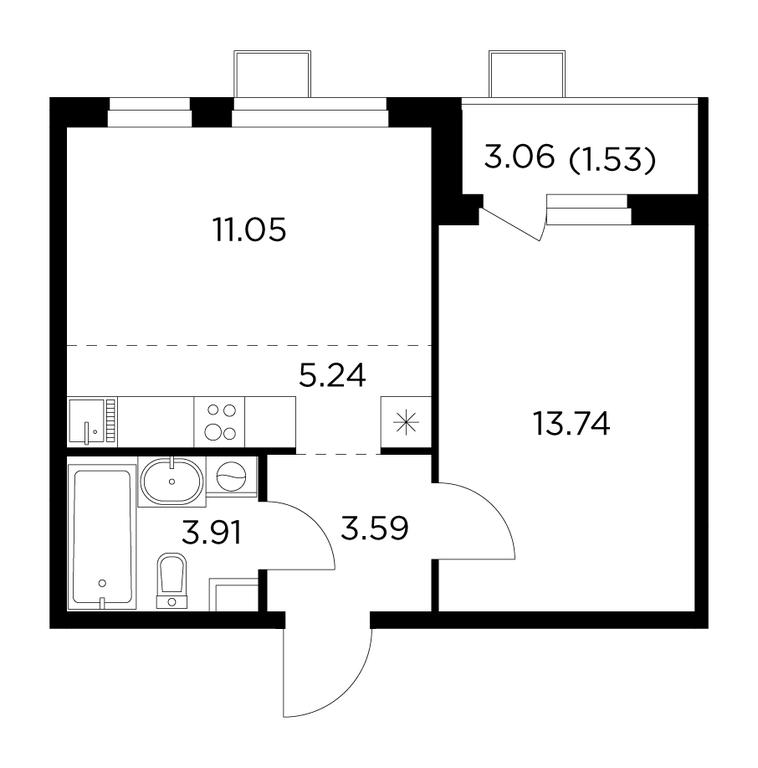 1-BD Apartment Sale, 38.7平方米 at Novoe Pushkino, mikrorayon Novoye Pushkino, Pushkino, Moscow Region, Russia #1 1-BD Apartment Sale, 38.7平方米 at Novoe Pushkino, mikrorayon Novoye Pushkino, Pushkino, Moscow Region, Russia #1