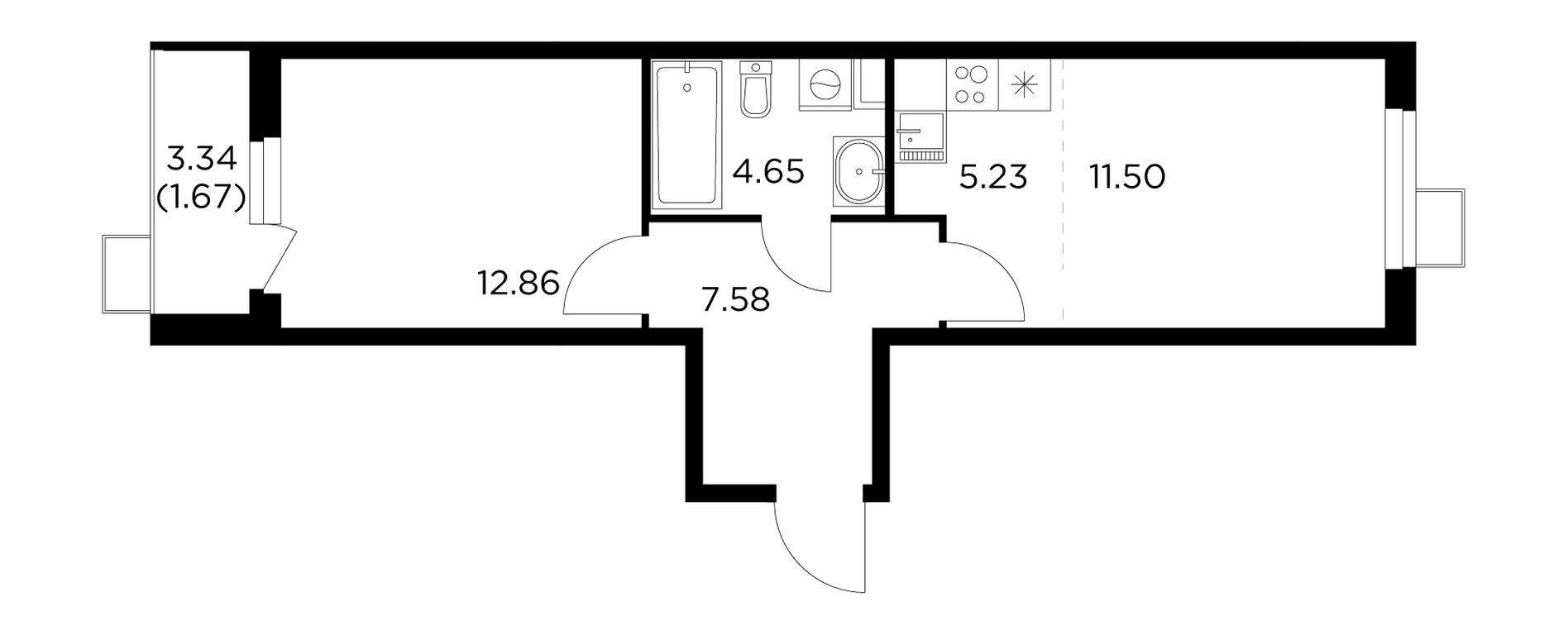 1-BD Apartment Sale, 43.2平方米 at Novoe Pushkino, mikrorayon Novoye Pushkino, Pushkino, Moscow Region, Russia #1 1-BD Apartment Sale, 43.2平方米 at Novoe Pushkino, mikrorayon Novoye Pushkino, Pushkino, Moscow Region, Russia #1
