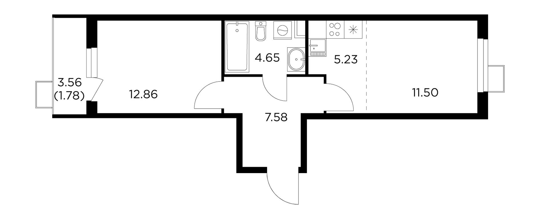 1-BD Apartment Sale, 43.61 sq. m. at Novoe Pushkino, mikrorayon Novoye Pushkino, Pushkino, Moscow Region, Russia #1 1-BD Apartment Sale, 43.61 sq. m. at Novoe Pushkino, mikrorayon Novoye Pushkino, Pushkino, Moscow Region, Russia #1