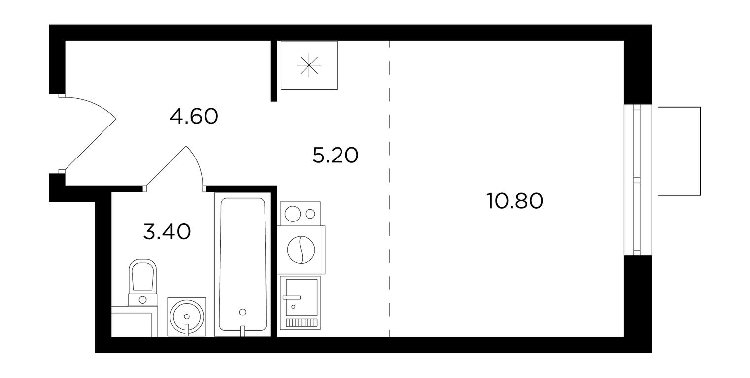 Apartment Sale, 24.1 sq. m. at Milovidnoe, zhiloy kompleks Milovidnoye, Settlement of Razvilka, Leninskiy City District, Moscow Region, Russia #1