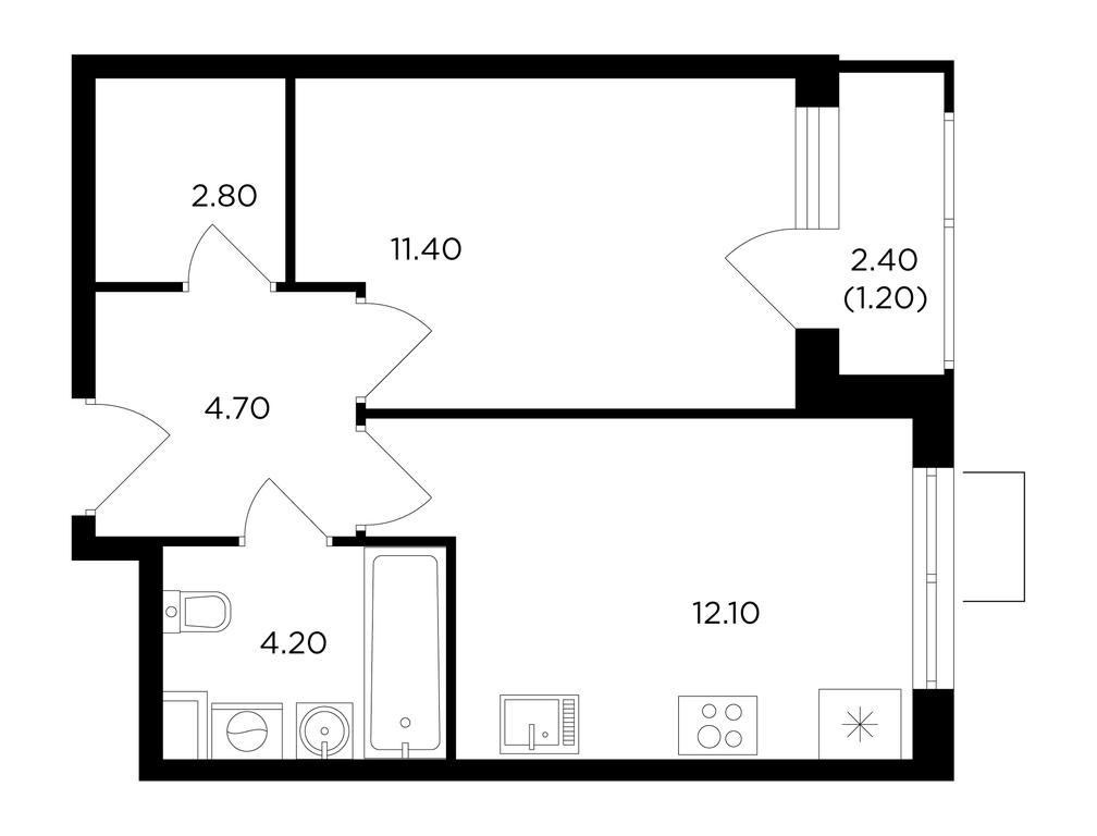 1-BD Apartment Sale, 36.5 sq. m. at Milovidnoe, zhiloy kompleks Milovidnoye, Settlement of Razvilka, Leninskiy City District, Moscow Region, Russia #1