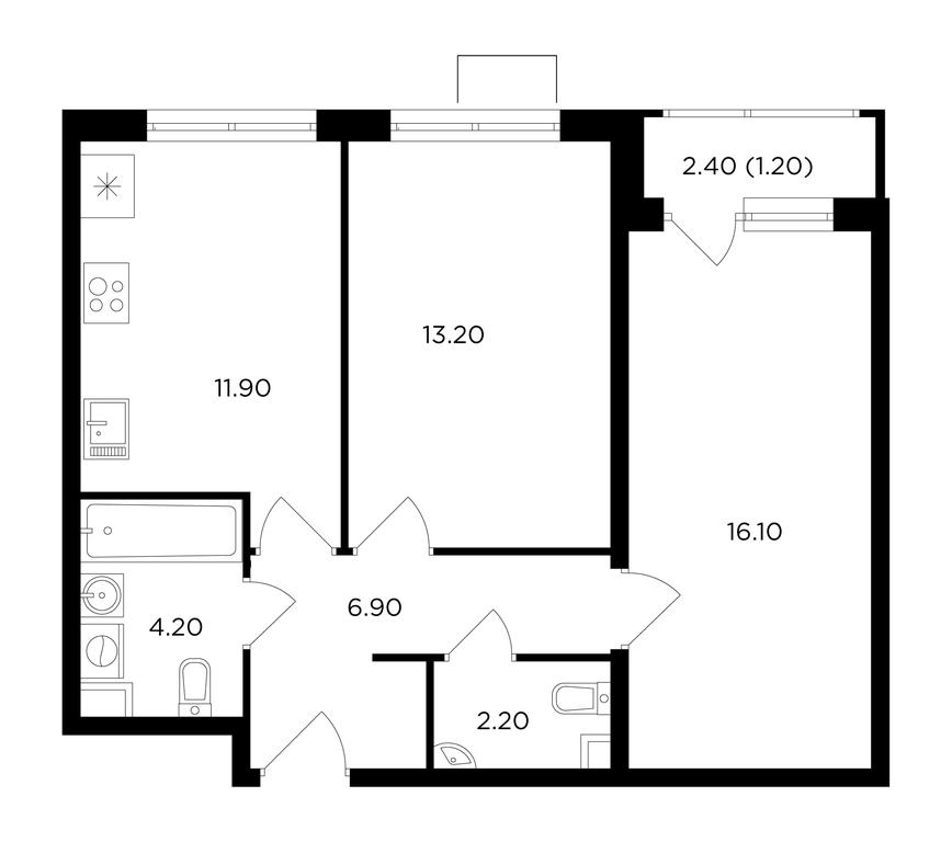 2-BD Apartment Sale, 55.7 sq. m. at Milovidnoe, zhiloy kompleks Milovidnoye, Settlement of Razvilka, Leninskiy City District, Moscow Region, Russia #1 2-BD Apartment Sale, 55.7 sq. m. at Milovidnoe, zhiloy kompleks Milovidnoye, Settlement of Razvilka, Leninskiy City District, Moscow Region, Russia #1