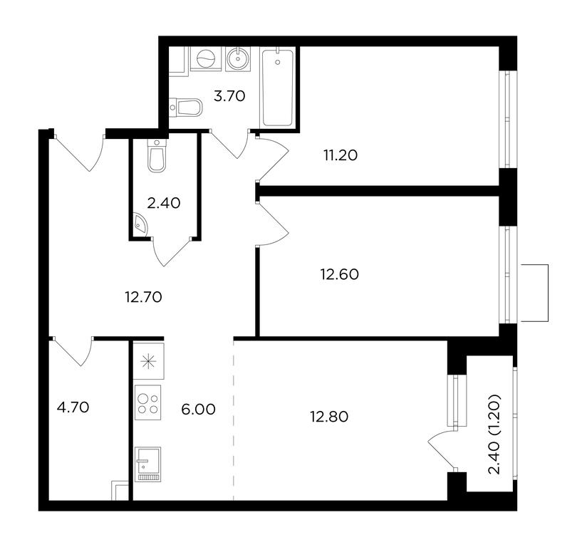 2-BD Apartment Sale, 67.4 sq. m. at Milovidnoe, zhiloy kompleks Milovidnoye, Settlement of Razvilka, Leninskiy City District, Moscow Region, Russia #1 2-BD Apartment Sale, 67.4 sq. m. at Milovidnoe, zhiloy kompleks Milovidnoye, Settlement of Razvilka, Leninskiy City District, Moscow Region, Russia #1