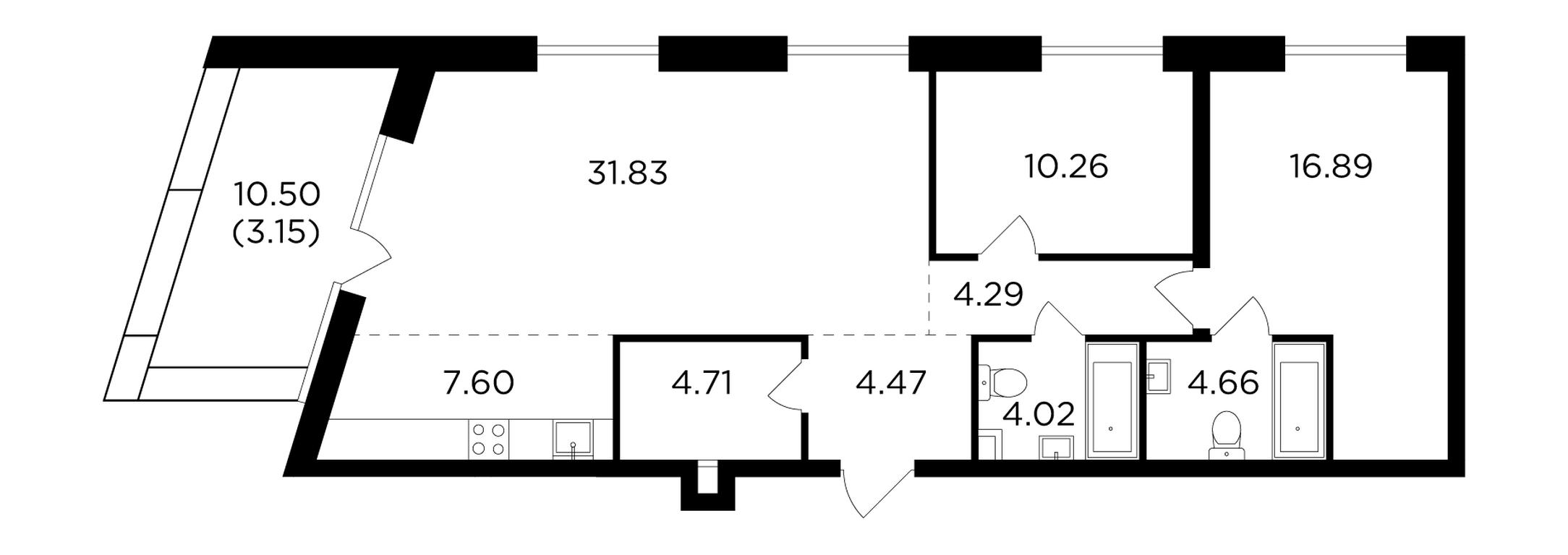 2-BD Apartment Sale, 90.6 sq. m. at Foriver, Simonovskaya Embankment, 3к1, Moscow, Russia #1 2-BD Apartment Sale, 90.6 sq. m. at Foriver, Simonovskaya Embankment, 3к1, Moscow, Russia #1
