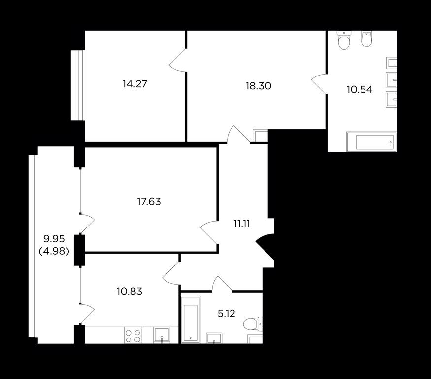 2-BD Apartment Sale, 93平方米 at RiverSky, Vostochnaya Street, 4Ак1, Moscow, Russia #1 2-BD Apartment Sale, 93平方米 at RiverSky, Vostochnaya Street, 4Ак1, Moscow, Russia #1