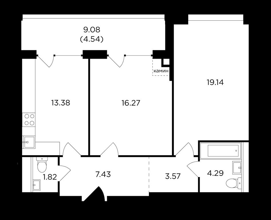 2-BD Apartment Sale, 72平方米 at RiverSky, Vostochnaya Street, 4Ак1, Moscow, Russia #1 2-BD Apartment Sale, 72平方米 at RiverSky, Vostochnaya Street, 4Ак1, Moscow, Russia #1