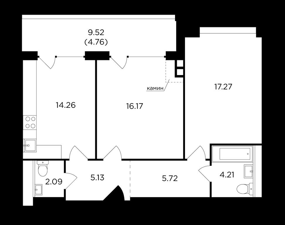 2-BD Apartment Sale, 71.9平方米 at RiverSky, Vostochnaya Street, 4Ак1, Moscow, Russia #1 2-BD Apartment Sale, 71.9平方米 at RiverSky, Vostochnaya Street, 4Ак1, Moscow, Russia #1