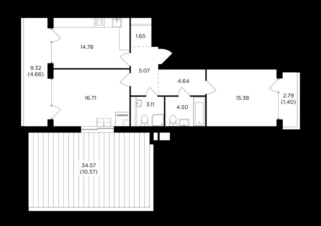 2-BD Apartment Sale, 85.1平方米 at RiverSky, Vostochnaya Street, 4Ак1, Moscow, Russia #1 2-BD Apartment Sale, 85.1平方米 at RiverSky, Vostochnaya Street, 4Ак1, Moscow, Russia #1