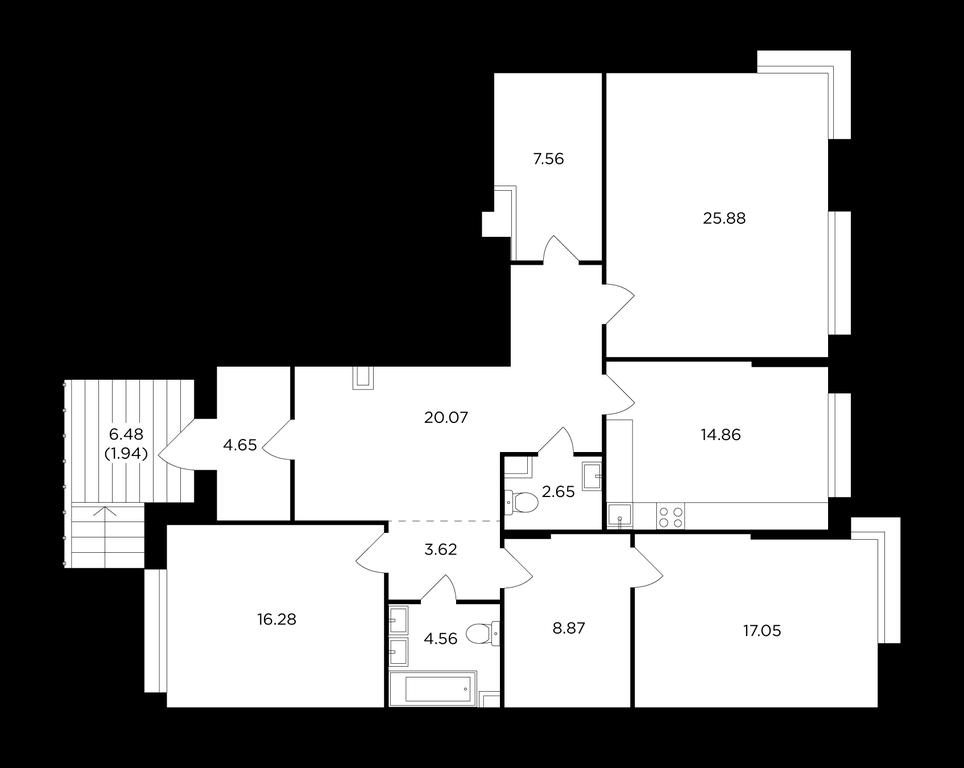 3-BD Apartment Sale, 127.8 sq. m. at RiverSky, Vostochnaya Street, 4Ак1, Moscow, Russia #1 3-BD Apartment Sale, 127.8 sq. m. at RiverSky, Vostochnaya Street, 4Ак1, Moscow, Russia #1