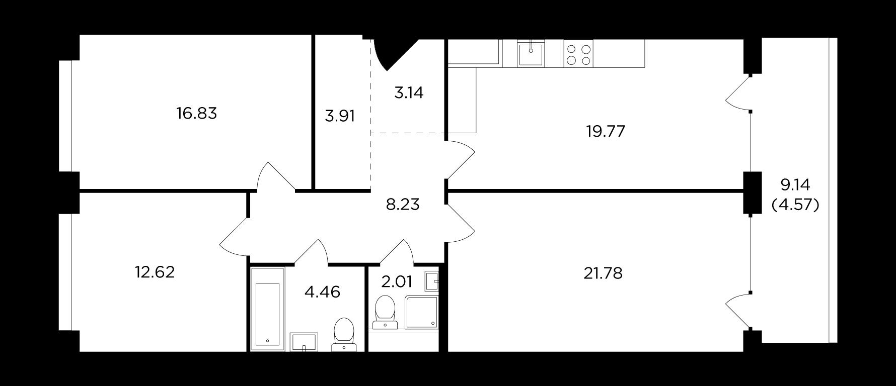 3-BD Apartment Sale, 98.9平方米 at RiverSky, Vostochnaya Street, 4Ак1, Moscow, Russia #1 3-BD Apartment Sale, 98.9平方米 at RiverSky, Vostochnaya Street, 4Ак1, Moscow, Russia #1