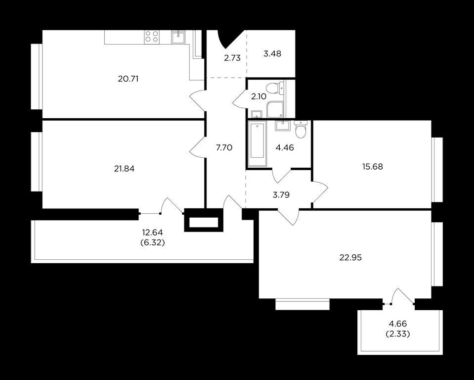 3-BD Apartment Sale, 114.4平方米 at RiverSky, Vostochnaya Street, 4Ак1, Moscow, Russia #1 3-BD Apartment Sale, 114.4平方米 at RiverSky, Vostochnaya Street, 4Ак1, Moscow, Russia #1