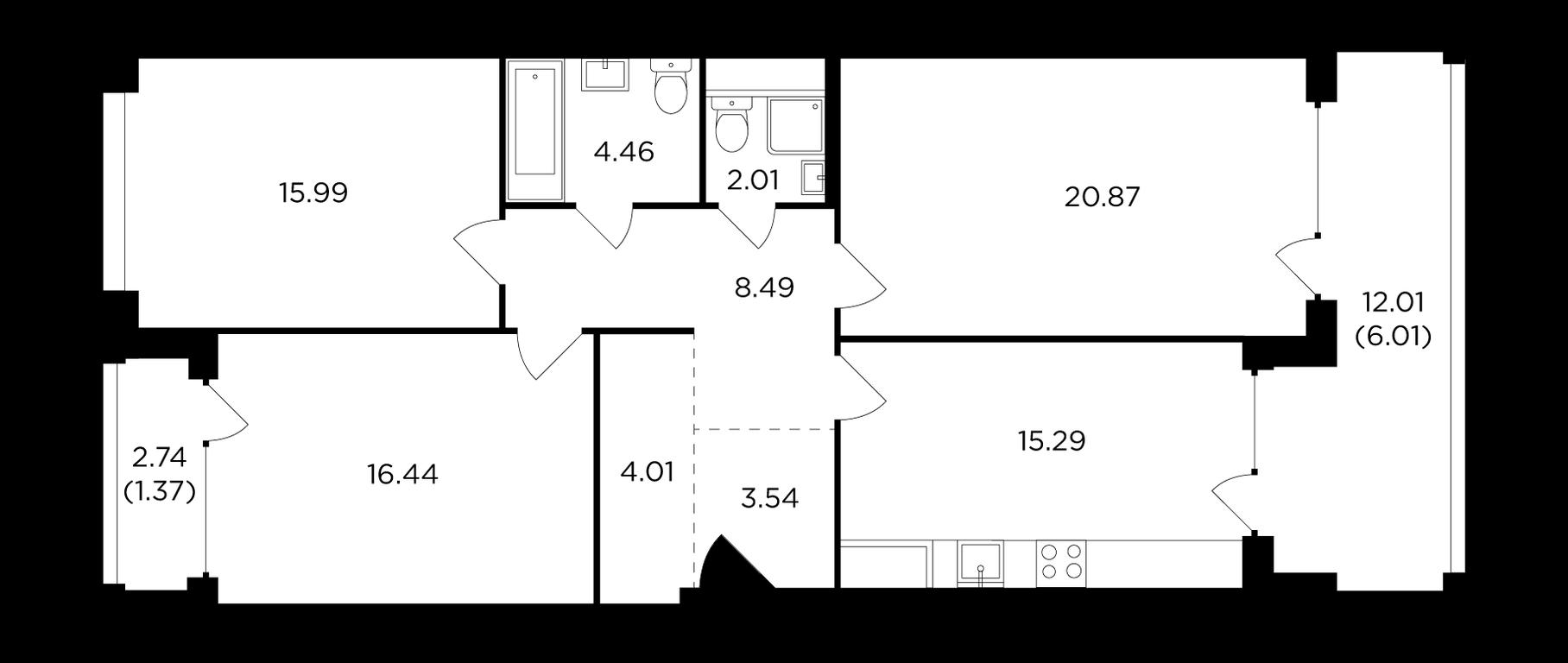 3-BD Apartment Sale, 98.6平方米 at RiverSky, Vostochnaya Street, 4Ак1, Moscow, Russia #1 3-BD Apartment Sale, 98.6平方米 at RiverSky, Vostochnaya Street, 4Ак1, Moscow, Russia #1