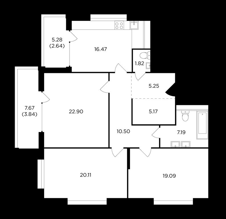 3-BD Apartment Sale, 115平方米 at RiverSky, Vostochnaya Street, 4Ак1, Moscow, Russia #1 3-BD Apartment Sale, 115平方米 at RiverSky, Vostochnaya Street, 4Ак1, Moscow, Russia #1