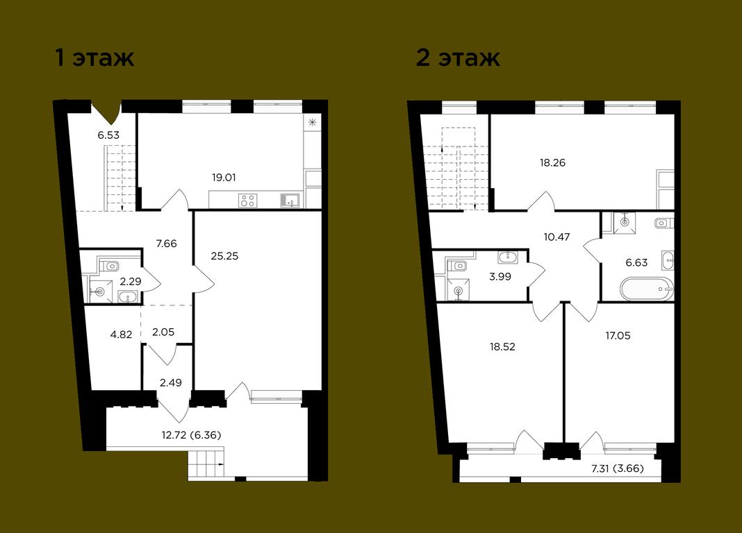 2-BD Apartment Sale, 162.2 sq. m. at RiverSky, Vostochnaya Street, 4Ак1, Moscow, Russia #1