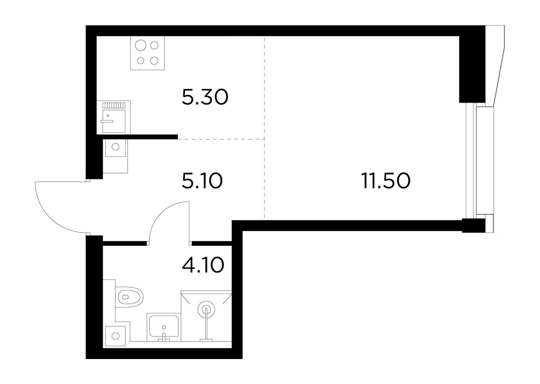 Apartment Sale, 25.9 sq. m. at Injoy, Admirala Makarova Street, 2с1, Moscow, Russia #1