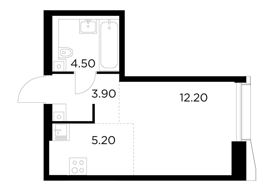 Apartment Sale, 25.8 sq. m. at Injoy, Admirala Makarova Street, 2с1, Moscow, Russia #1