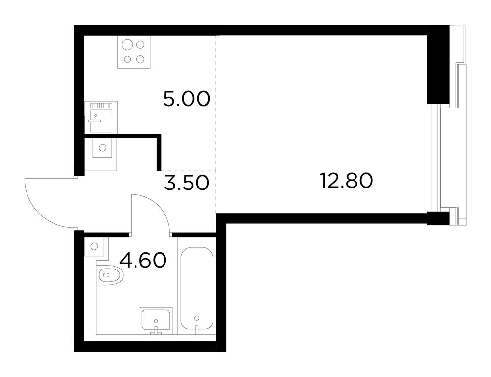 Apartment Sale, 25.9 sq. m. at Injoy, Admirala Makarova Street, 2с1, Moscow, Russia #1 Apartment Sale, 25.9 sq. m. at Injoy, Admirala Makarova Street, 2с1, Moscow, Russia #1