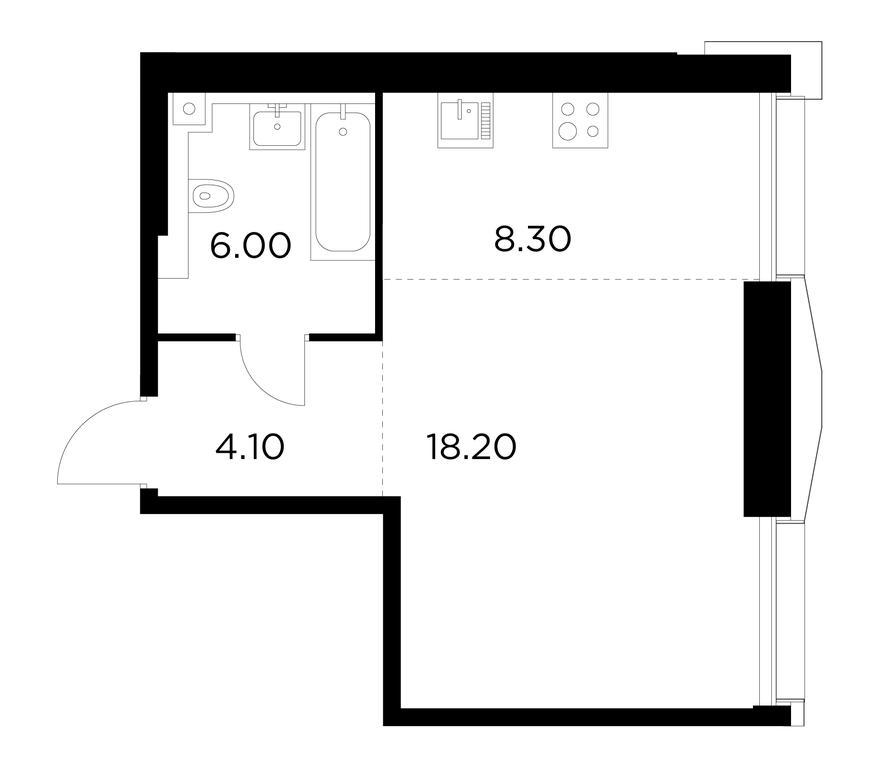 1-BD Apartment Sale, 36.6 sq. m. at Injoy, Admirala Makarova Street, 2с1, Moscow, Russia #1 1-BD Apartment Sale, 36.6 sq. m. at Injoy, Admirala Makarova Street, 2с1, Moscow, Russia #1