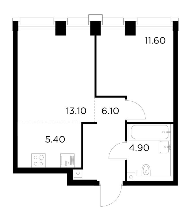 Продажа 1-комн. квартиры, 41,1 м² в ЖК «Инджой (Injoy)», улица Адмирала Макарова, 2с1, Москва, Россия #1 Продажа 1-комн. квартиры, 41,1 м² в ЖК «Инджой (Injoy)», улица Адмирала Макарова, 2с1, Москва, Россия #1