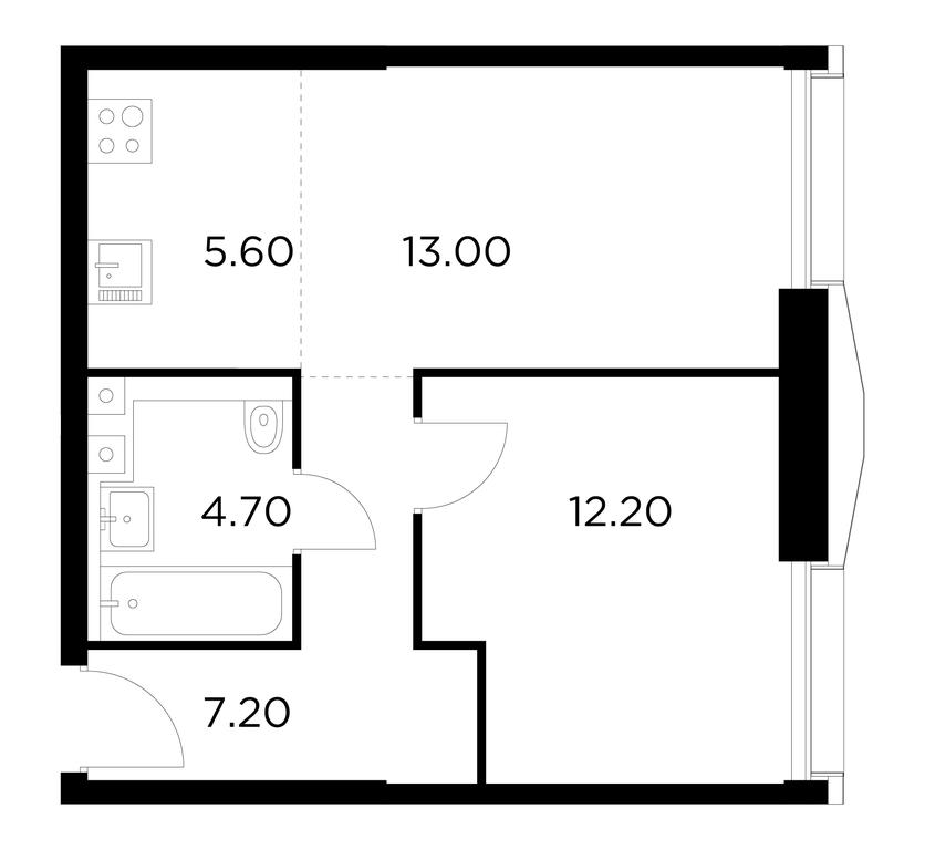 1-BD Apartment Sale, 42.7 sq. m. at Injoy, Admirala Makarova Street, 2с1, Moscow, Russia #1 1-BD Apartment Sale, 42.7 sq. m. at Injoy, Admirala Makarova Street, 2с1, Moscow, Russia #1