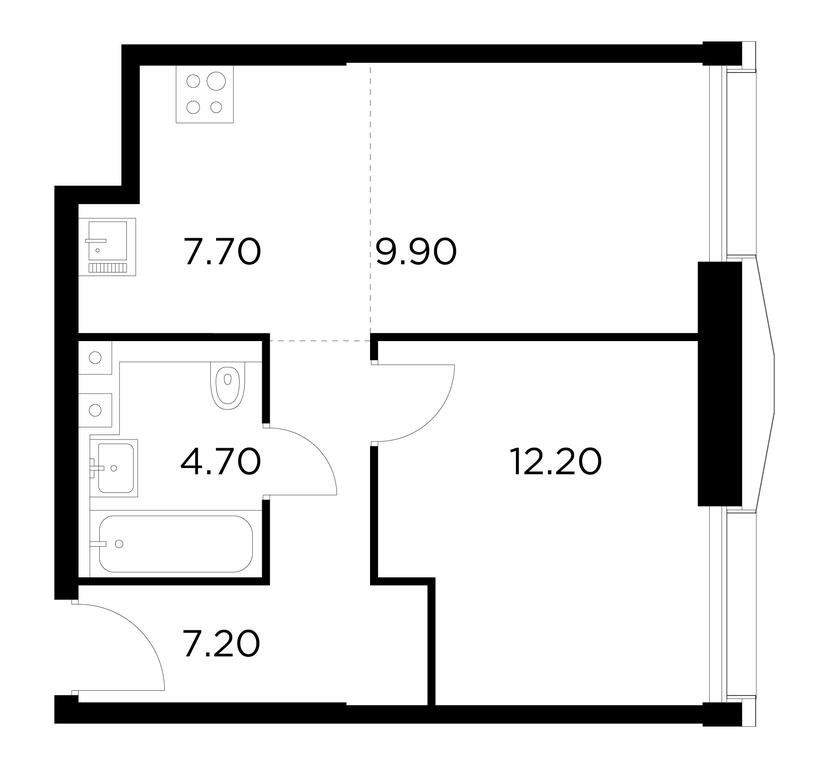 1-BD Apartment Sale, 41.7 sq. m. at Injoy, Admirala Makarova Street, 2с1, Moscow, Russia #1 1-BD Apartment Sale, 41.7 sq. m. at Injoy, Admirala Makarova Street, 2с1, Moscow, Russia #1