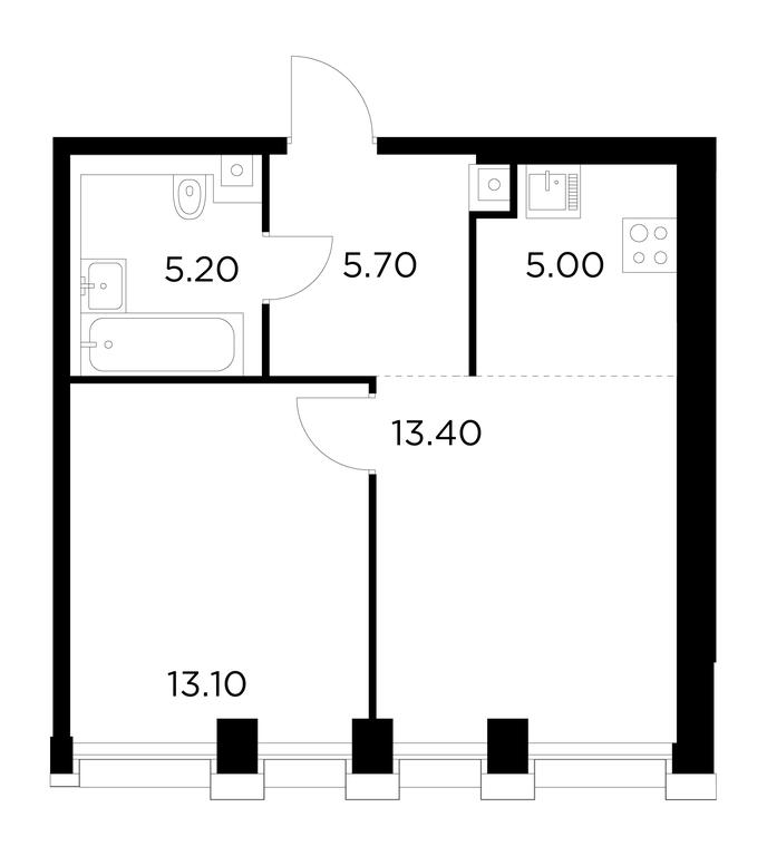 1-BD Apartment Sale, 42.3 sq. m. at Injoy, Admirala Makarova Street, 2с1, Moscow, Russia #1 1-BD Apartment Sale, 42.3 sq. m. at Injoy, Admirala Makarova Street, 2с1, Moscow, Russia #1