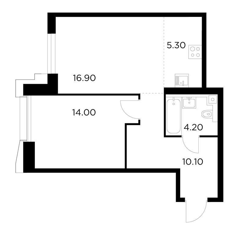 1-BD Apartment Sale, 50.1 sq. m. at Injoy, Admirala Makarova Street, 2с1, Moscow, Russia #1 1-BD Apartment Sale, 50.1 sq. m. at Injoy, Admirala Makarova Street, 2с1, Moscow, Russia #1