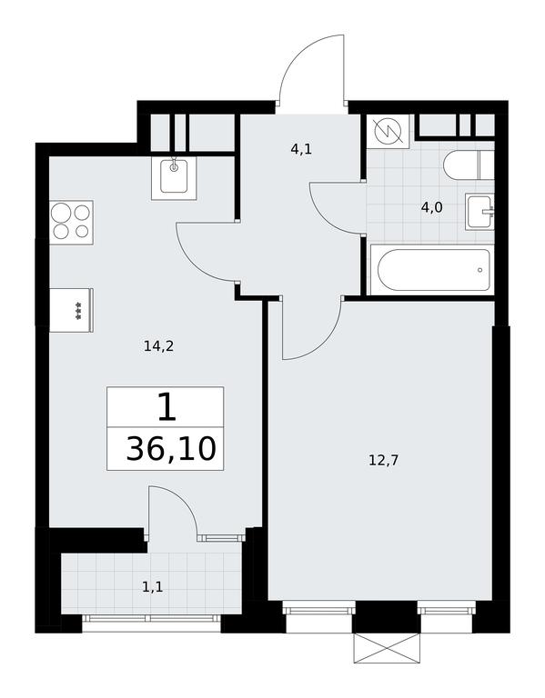 Apartment Sale, 35.9平方米 at Dzen-Kvartaly, ulitsa Aleksandry Monakhovoy, 2/3, Sosenskoye Settlement, Moscow, Russia #1 Apartment Sale, 35.9平方米 at Dzen-Kvartaly, ulitsa Aleksandry Monakhovoy, 2/3, Sosenskoye Settlement, Moscow, Russia #1