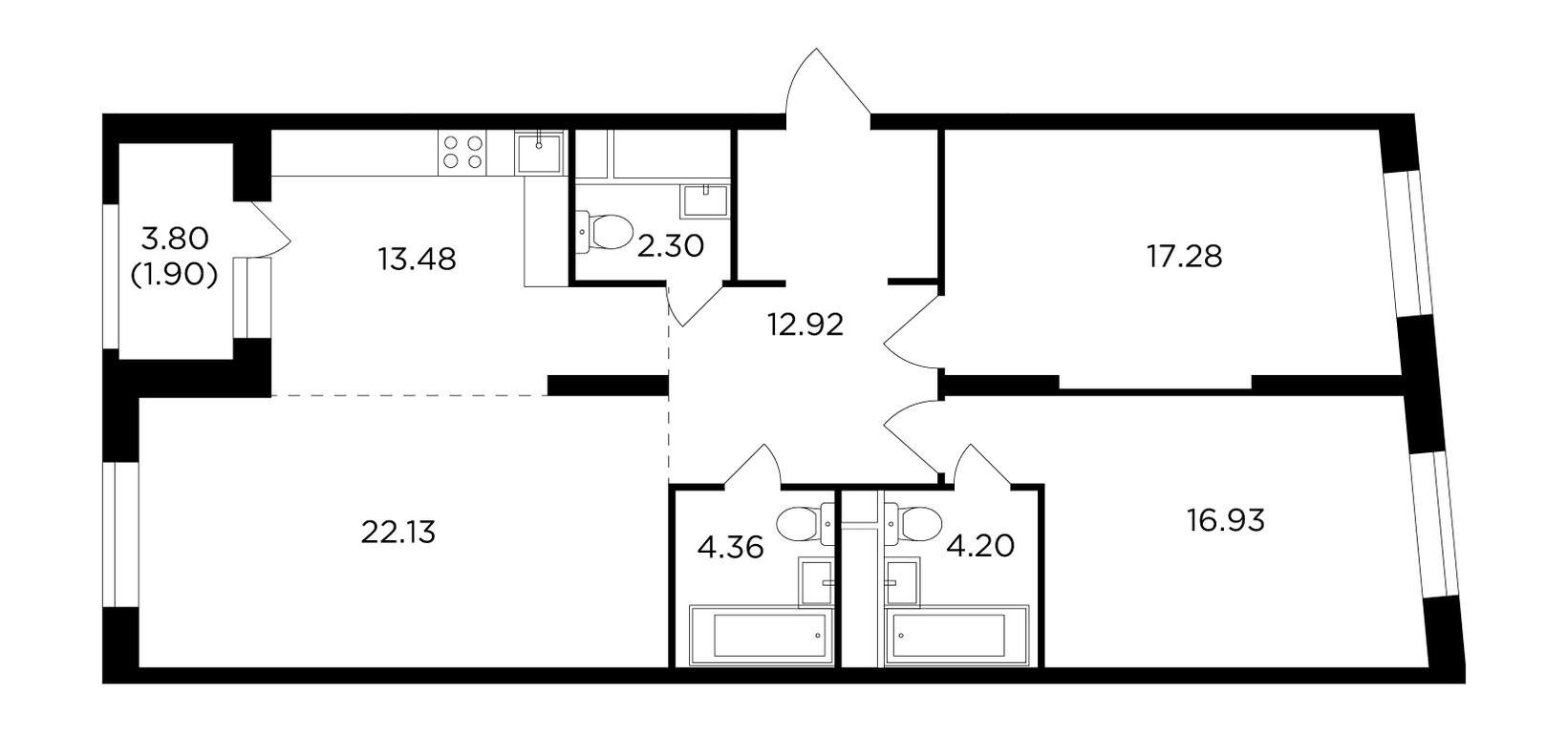 3-BD Apartment Sale, 95.5 sq. m. at KutuzovGRAD II, Petra Alekseyeva Street, 12с1, Moscow, Russia #1 3-BD Apartment Sale, 95.5 sq. m. at KutuzovGRAD II, Petra Alekseyeva Street, 12с1, Moscow, Russia #1