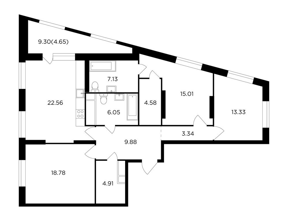3-BD Apartment Sale, 109.7平方米 at KutuzovGRAD II, Petra Alekseyeva Street, 12с1, Moscow, Russia #1 3-BD Apartment Sale, 109.7平方米 at KutuzovGRAD II, Petra Alekseyeva Street, 12с1, Moscow, Russia #1