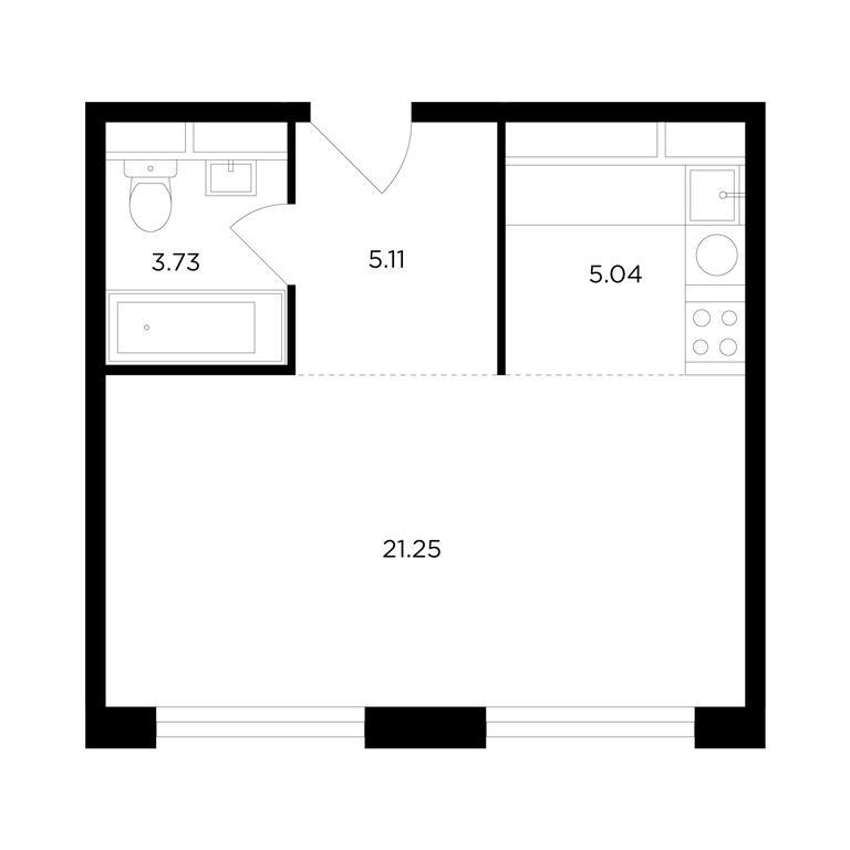 Apartment Sale, 35 sq. m. at TopHills, Elektrolitny Drive, 7Ас3, Moscow, Russia #1