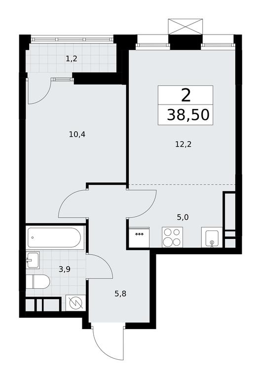 1-BD Apartment Sale, 38.2平方米 at Dzen-Kvartaly, ulitsa Aleksandry Monakhovoy, 2/3, Sosenskoye Settlement, Moscow, Russia #1 1-BD Apartment Sale, 38.2平方米 at Dzen-Kvartaly, ulitsa Aleksandry Monakhovoy, 2/3, Sosenskoye Settlement, Moscow, Russia #1