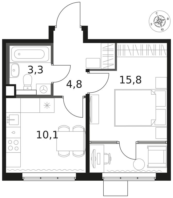 1-BD Apartment Sale, 34 sq. m. at 1 Himkinskij, zhiloy kompleks 1-y Khimkinskiy, kvartal Mezhdunarodny, mikrorayon Klyazma-Starbeyevo, Khimki, Moscow Region, Russia #1 1-BD Apartment Sale, 34 sq. m. at 1 Himkinskij, zhiloy kompleks 1-y Khimkinskiy, kvartal Mezhdunarodny, mikrorayon Klyazma-Starbeyevo, Khimki, Moscow Region, Russia #1