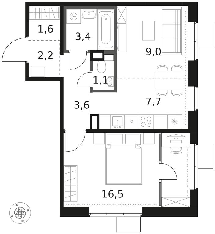 2-BD Apartment Sale, 45.1 sq. m. at 1 Himkinskij, zhiloy kompleks 1-y Khimkinskiy, kvartal Mezhdunarodny, mikrorayon Klyazma-Starbeyevo, Khimki, Moscow Region, Russia #1 2-BD Apartment Sale, 45.1 sq. m. at 1 Himkinskij, zhiloy kompleks 1-y Khimkinskiy, kvartal Mezhdunarodny, mikrorayon Klyazma-Starbeyevo, Khimki, Moscow Region, Russia #1