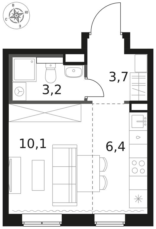 Apartment Sale, 23.4 sq. m. at 1 Himkinskij, zhiloy kompleks 1-y Khimkinskiy, kvartal Mezhdunarodny, mikrorayon Klyazma-Starbeyevo, Khimki, Moscow Region, Russia #1 Apartment Sale, 23.4 sq. m. at 1 Himkinskij, zhiloy kompleks 1-y Khimkinskiy, kvartal Mezhdunarodny, mikrorayon Klyazma-Starbeyevo, Khimki, Moscow Region, Russia #1