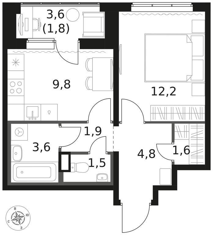 1-BD Apartment Sale, 37.2 sq. m. at 1 Himkinskij, zhiloy kompleks 1-y Khimkinskiy, kvartal Mezhdunarodny, mikrorayon Klyazma-Starbeyevo, Khimki, Moscow Region, Russia #1 1-BD Apartment Sale, 37.2 sq. m. at 1 Himkinskij, zhiloy kompleks 1-y Khimkinskiy, kvartal Mezhdunarodny, mikrorayon Klyazma-Starbeyevo, Khimki, Moscow Region, Russia #1